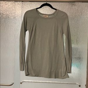 Loft min green waffle sweater